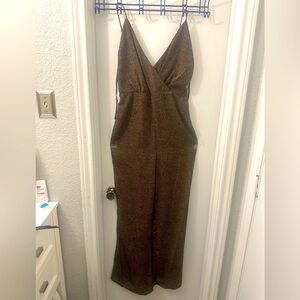 NWT | Emory Park Sleeveless brown Wide
Leg Jumpsuit size large